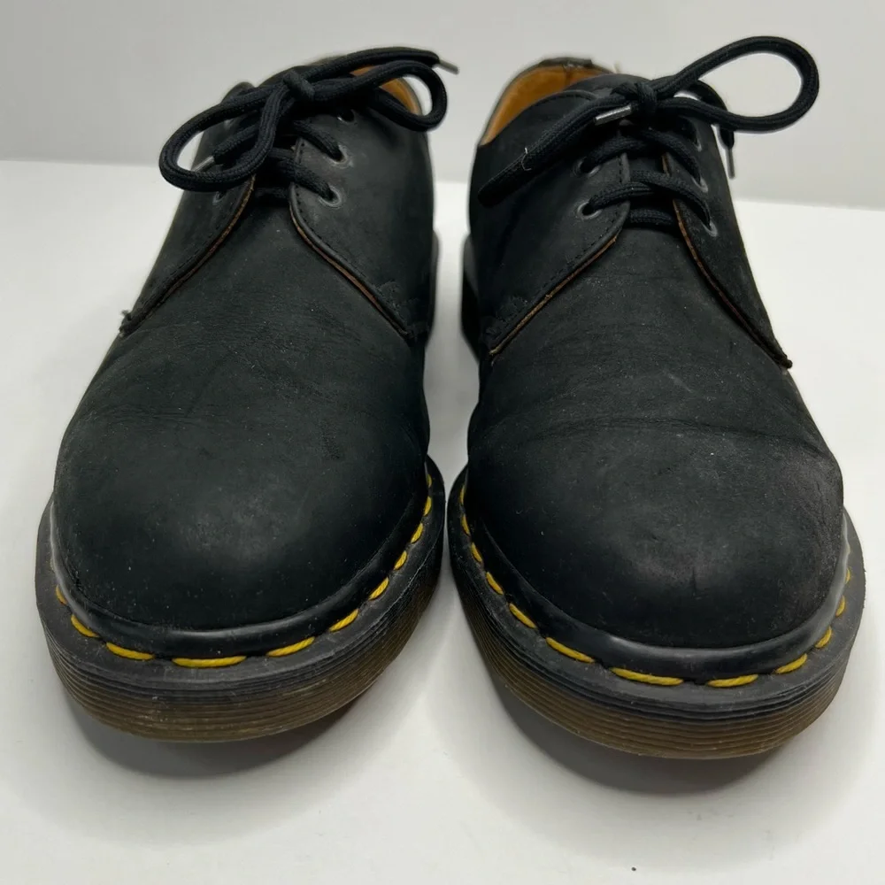 Dr. Martens 1461 Made In England Black Leather Oxford Shoes Size 8